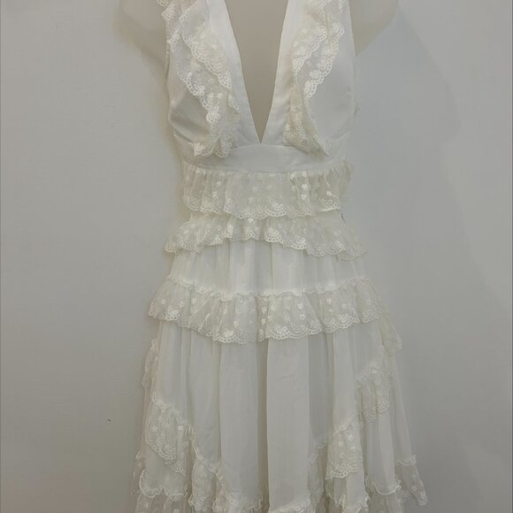 White Ruffle Dress - Picture 3 of 3